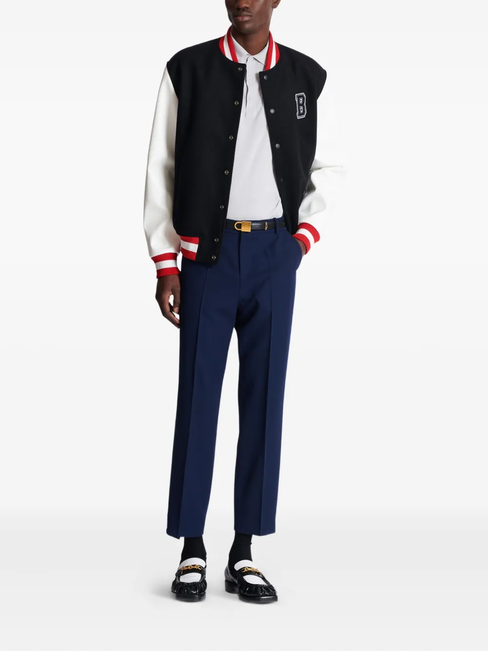 Balmain Wollen pantalon Blauw