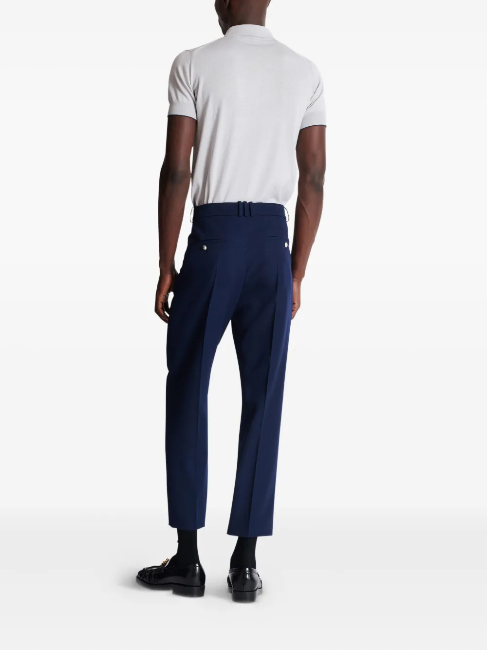 Balmain Wollen pantalon Blauw