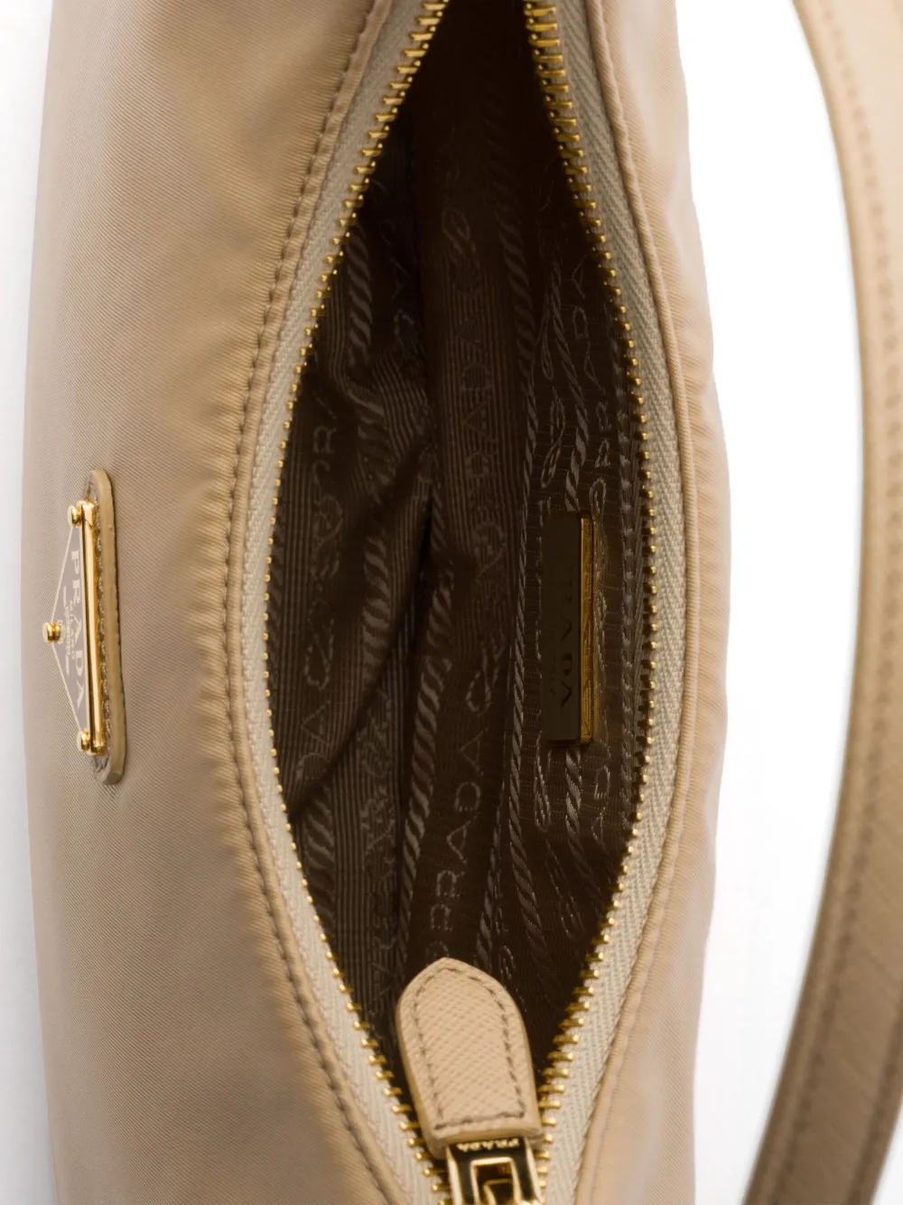 Prada Re-Edition 2005 Re-Nylon mini-tas Bruin