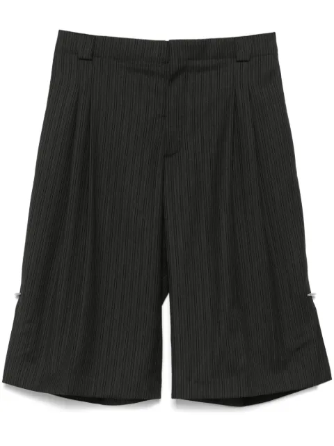 Mugler pinstripes pierced shorts