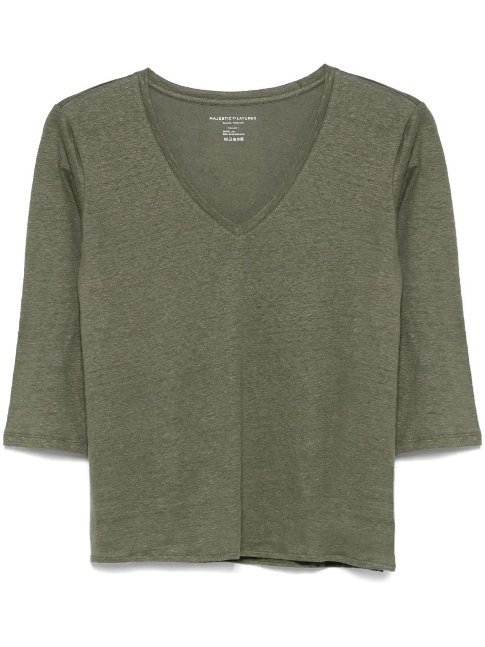 Majestic Filatures T-shirt met slub-textuur Groen
