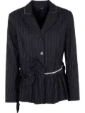 High striped blazer - Black