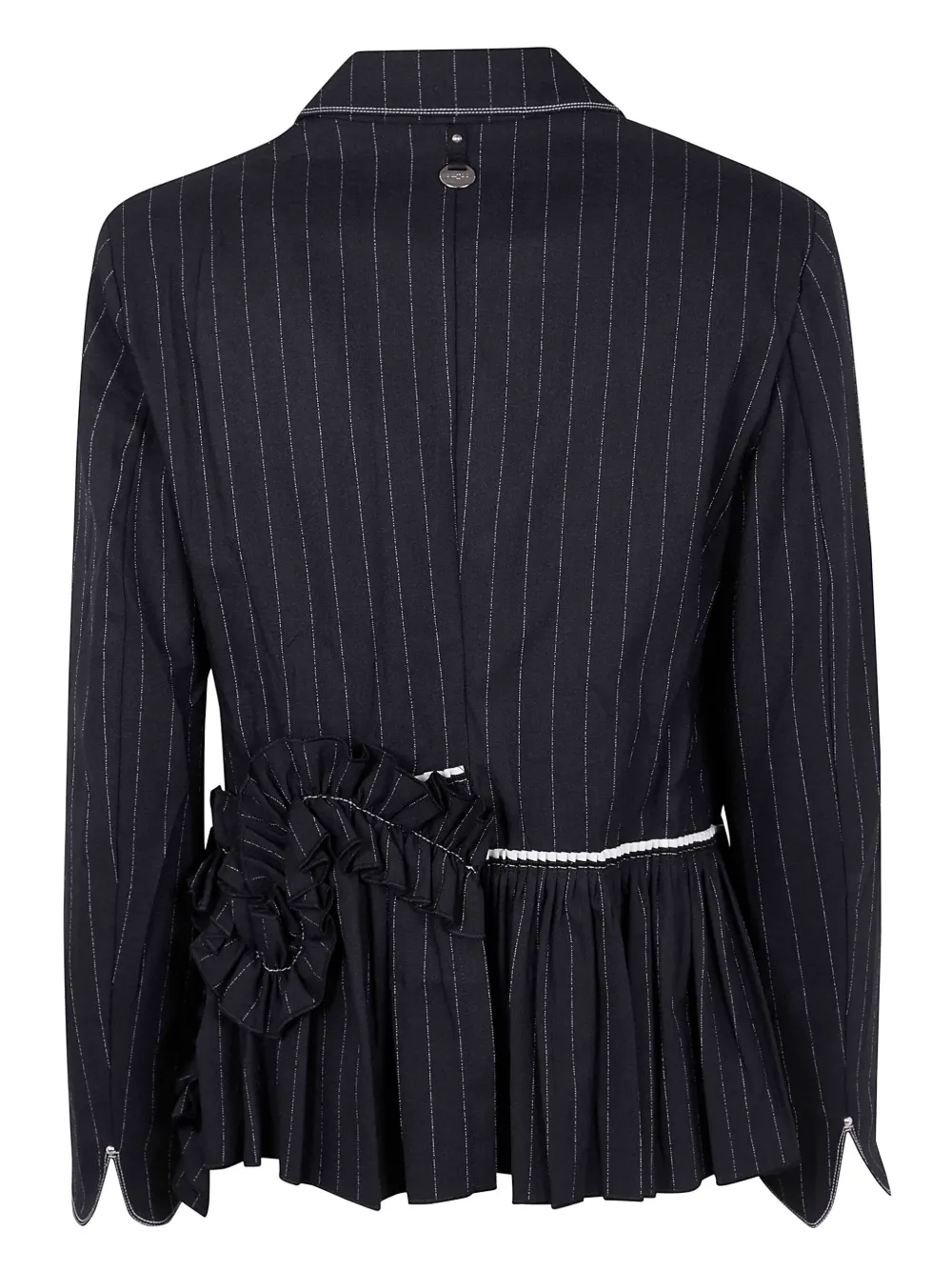 High striped blazer - Zwart