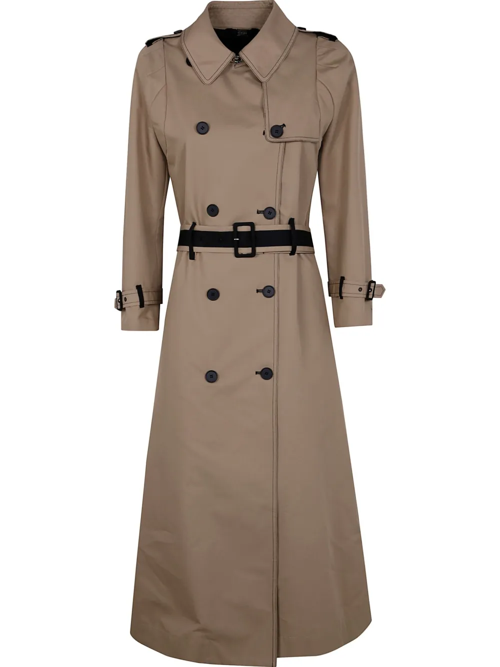 pleat-detailing trench coat