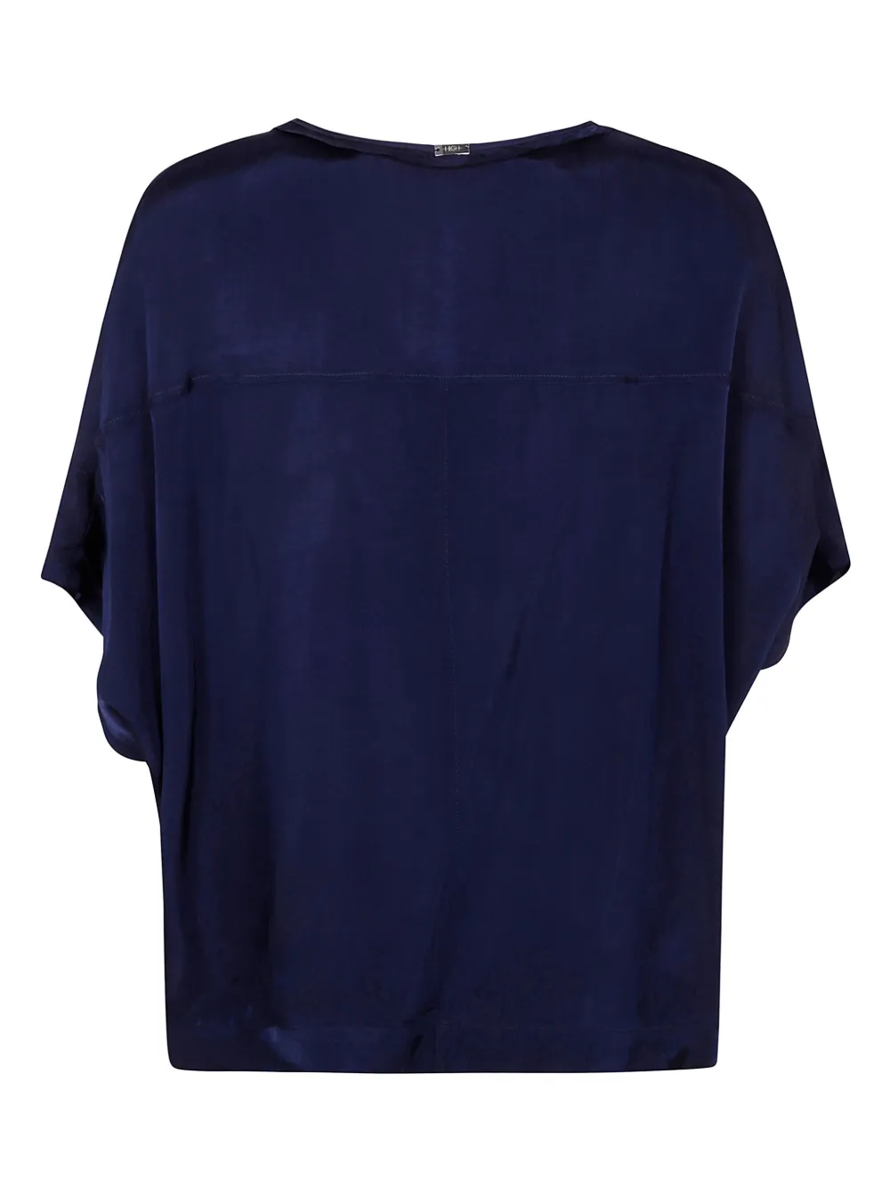 High wide-sleeve t-shirt - Blauw