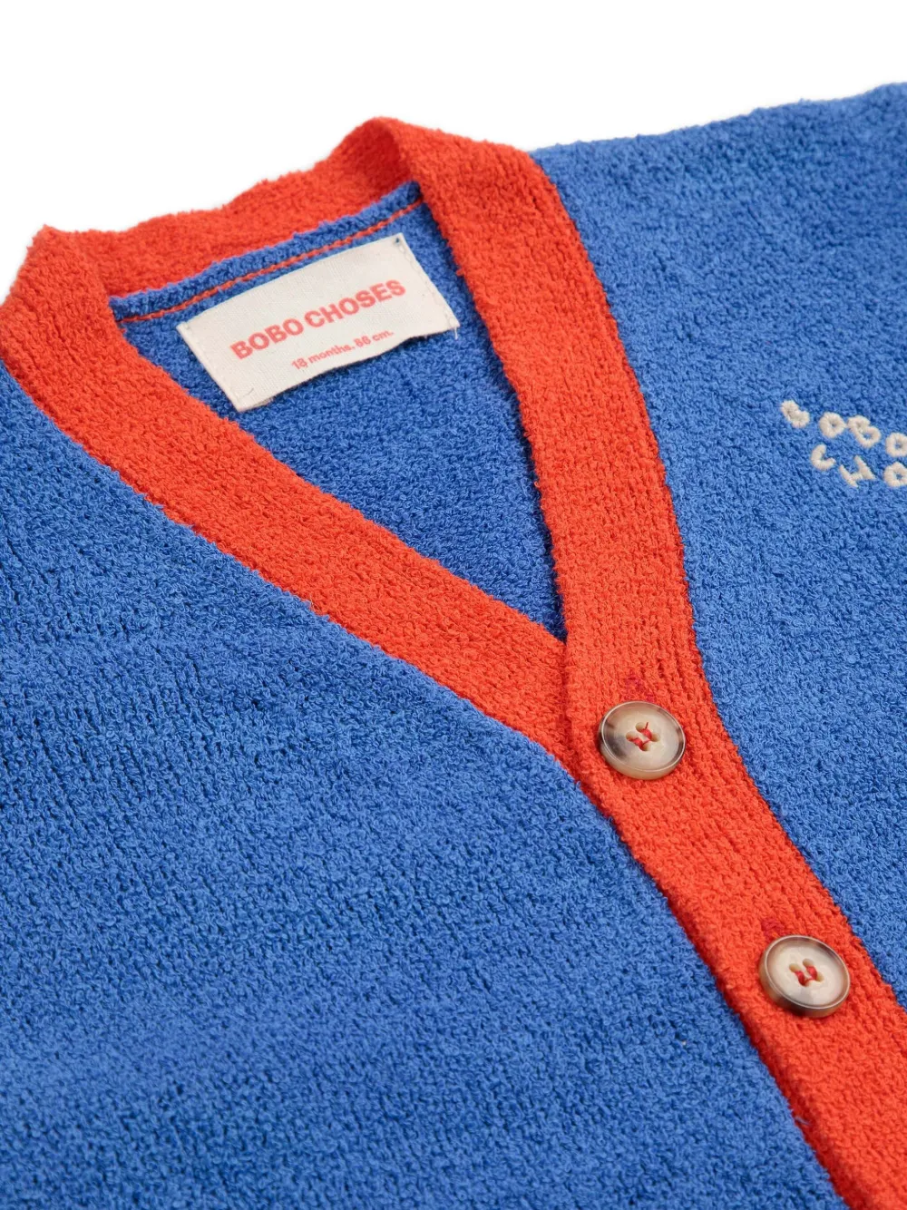 Bobo Choses Vest met geborduurd logo Blauw