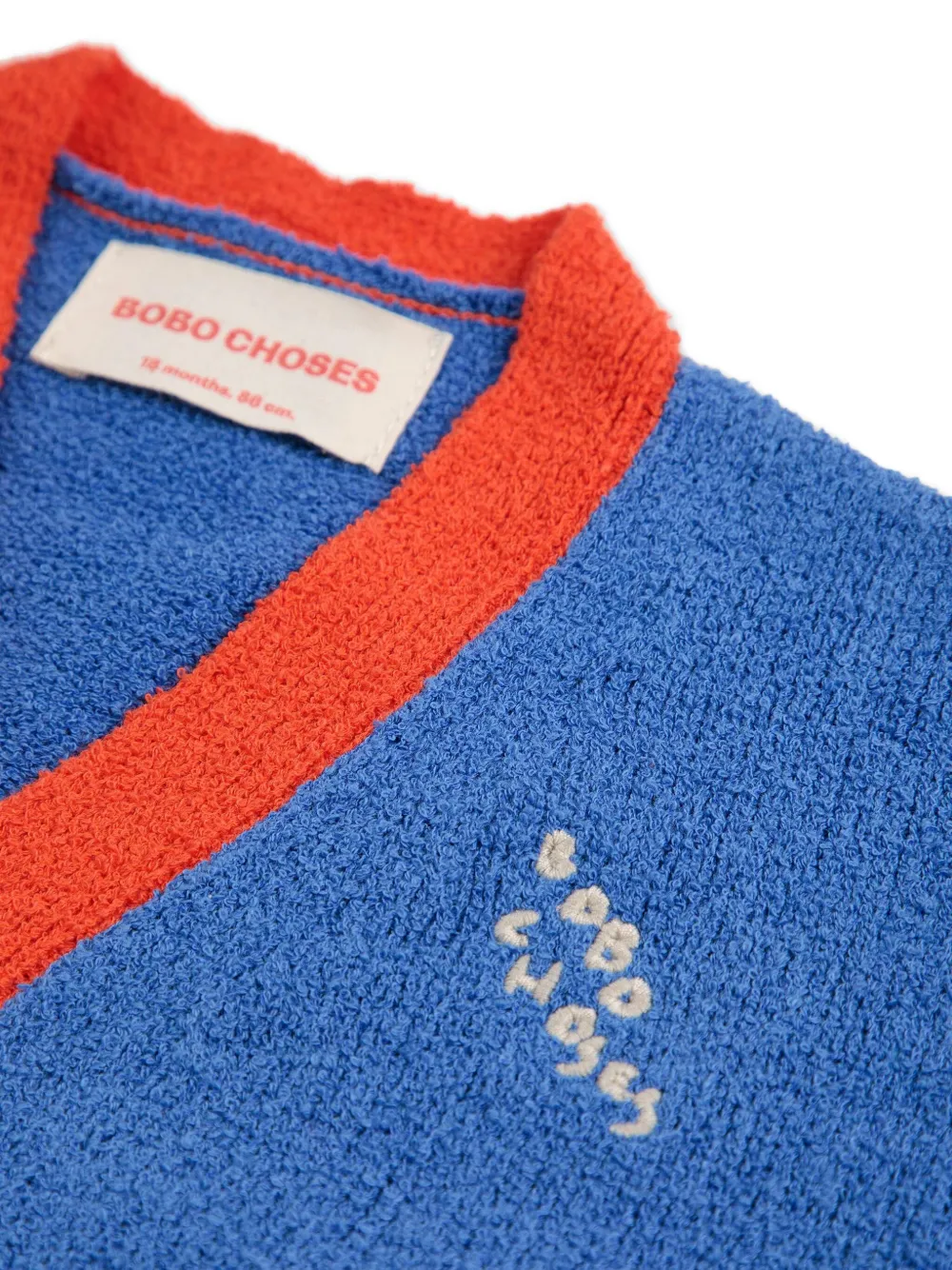 Bobo Choses Vest met geborduurd logo Blauw