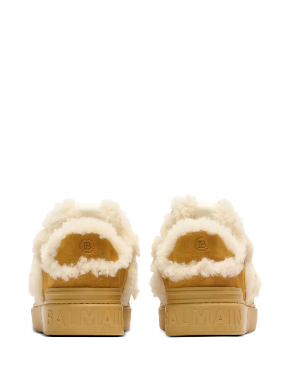Balmain shearling suede sneakers Bruin