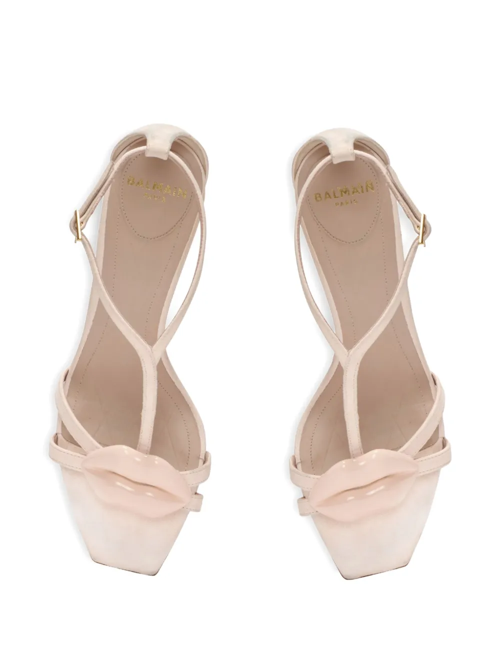 Balmain 95mm Lips sandals Neutrals