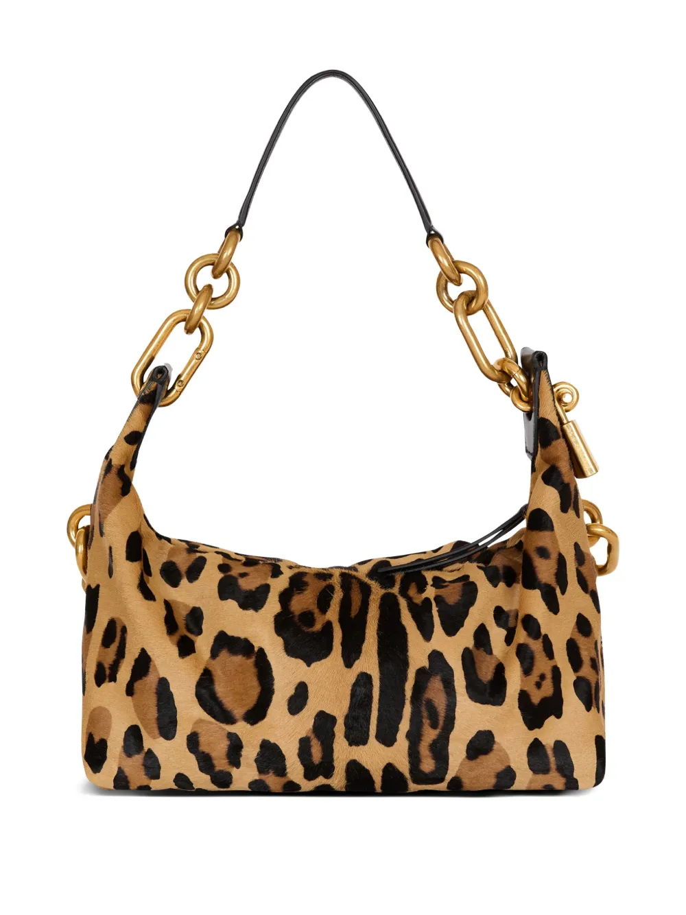 Balmain Sync medium schoudertas met luipaardprint Bruin