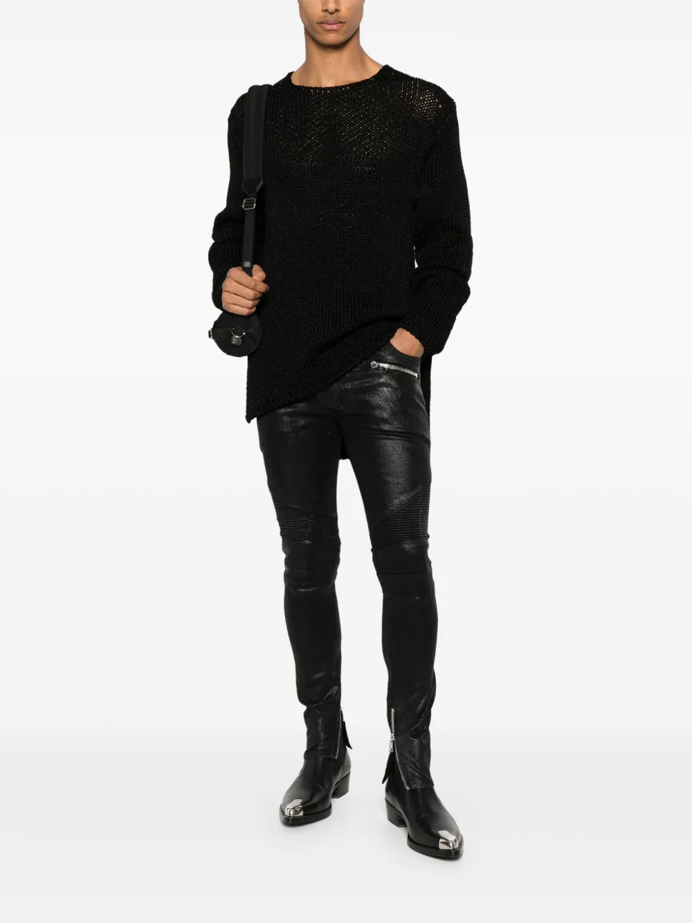 Balmain Biker jeans - Zwart