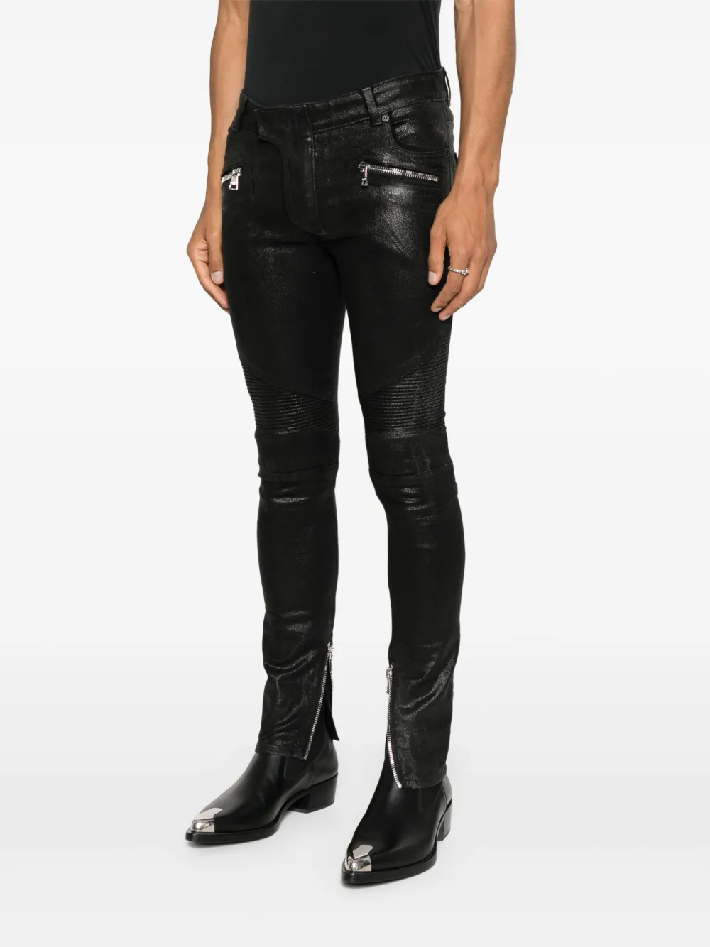 Balmain Biker jeans Zwart