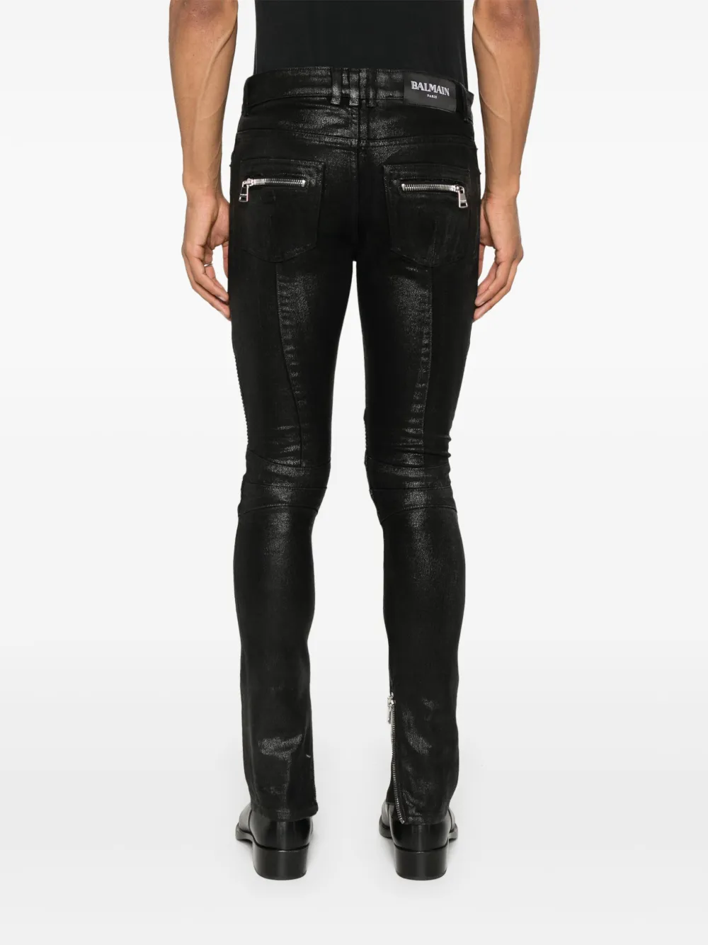 Balmain Biker jeans Zwart