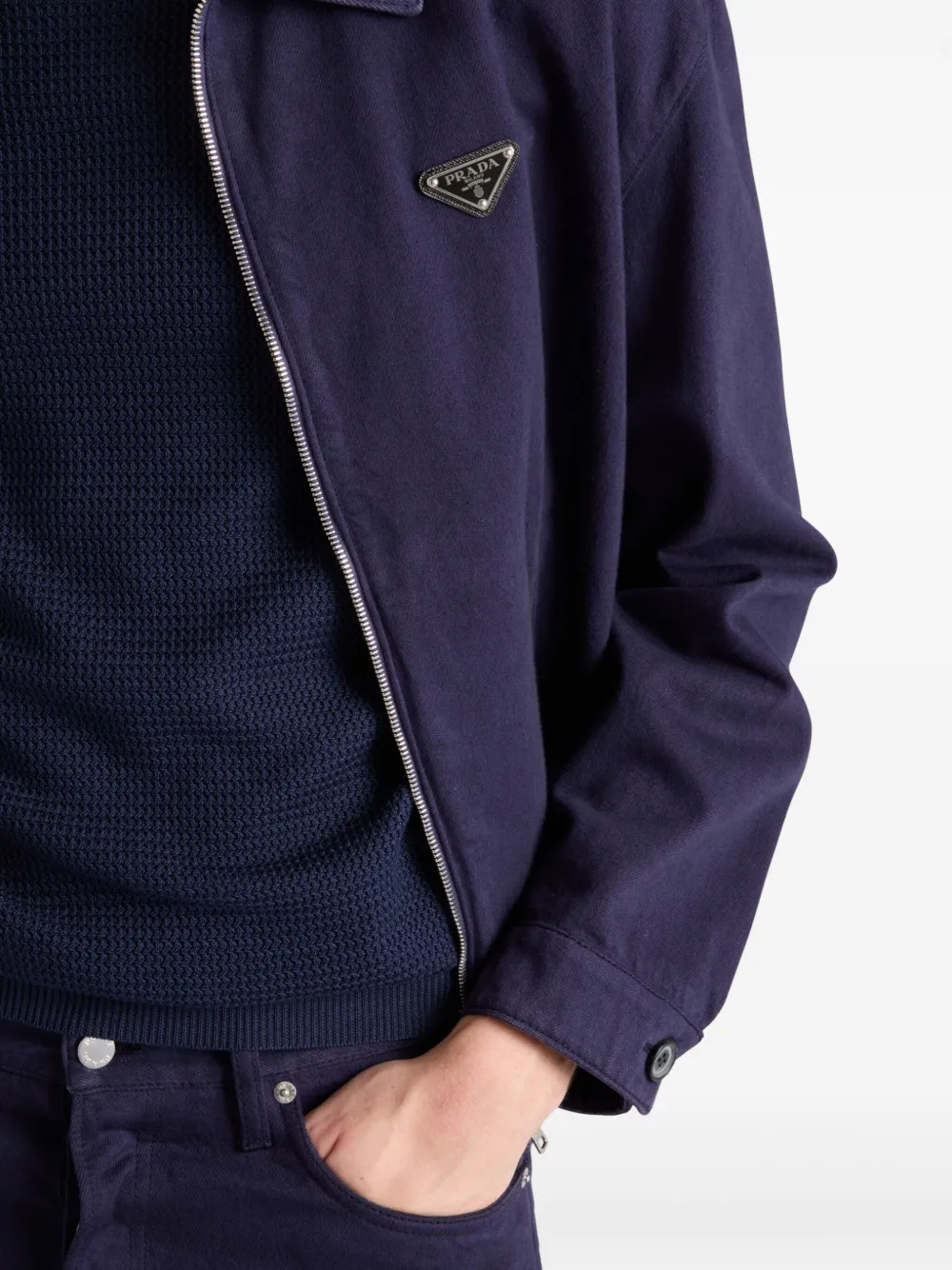 Prada Jack met rits Blauw