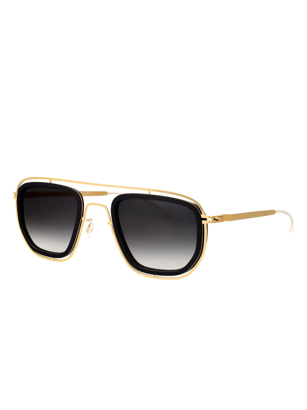 Mykita Zonnebril met vierkant montuur - Goud