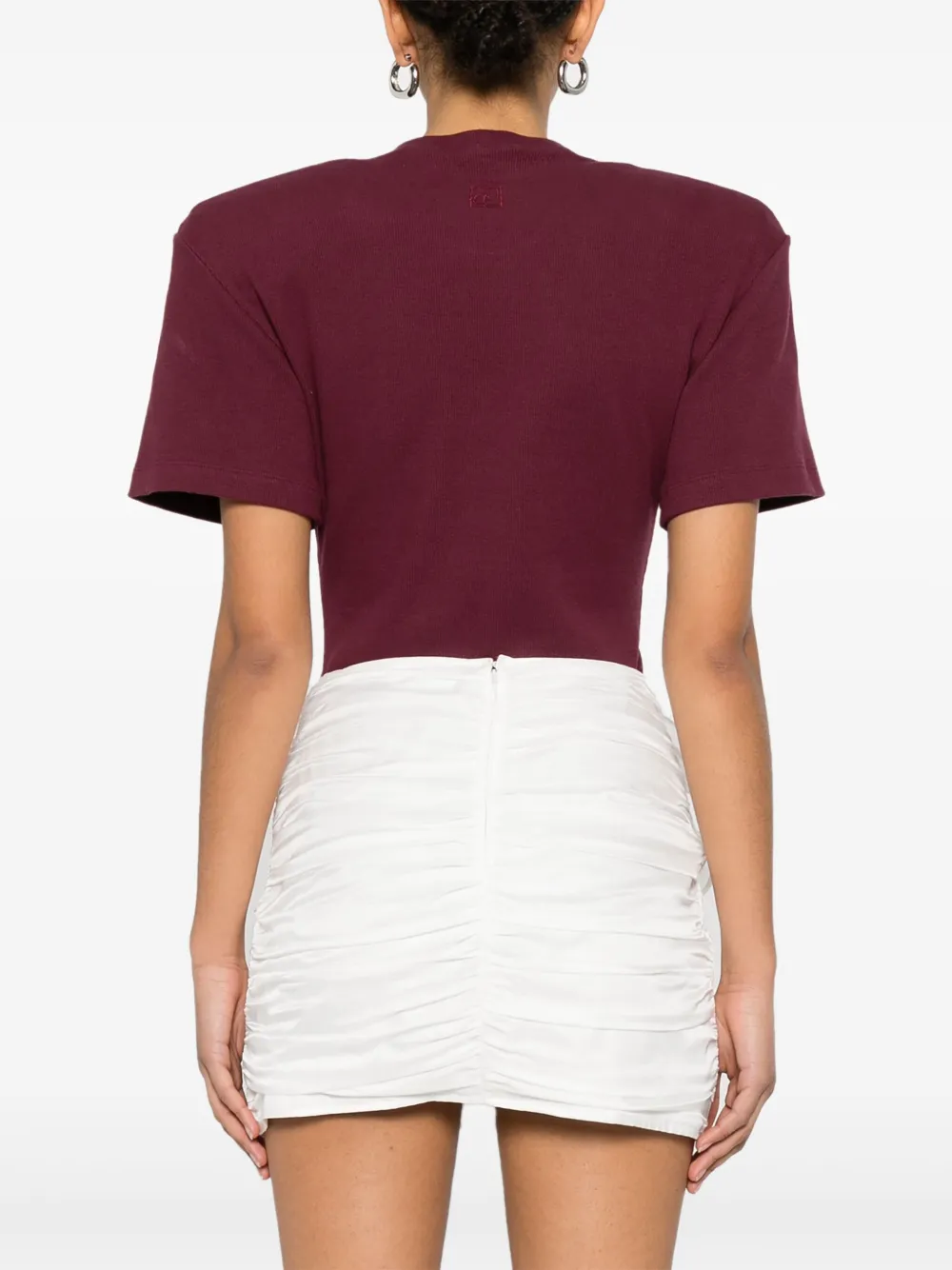 Magda Butrym Fine-ribbed Bodysuit In Red