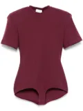 Magda Butrym fine-ribbed bodysuit - Red