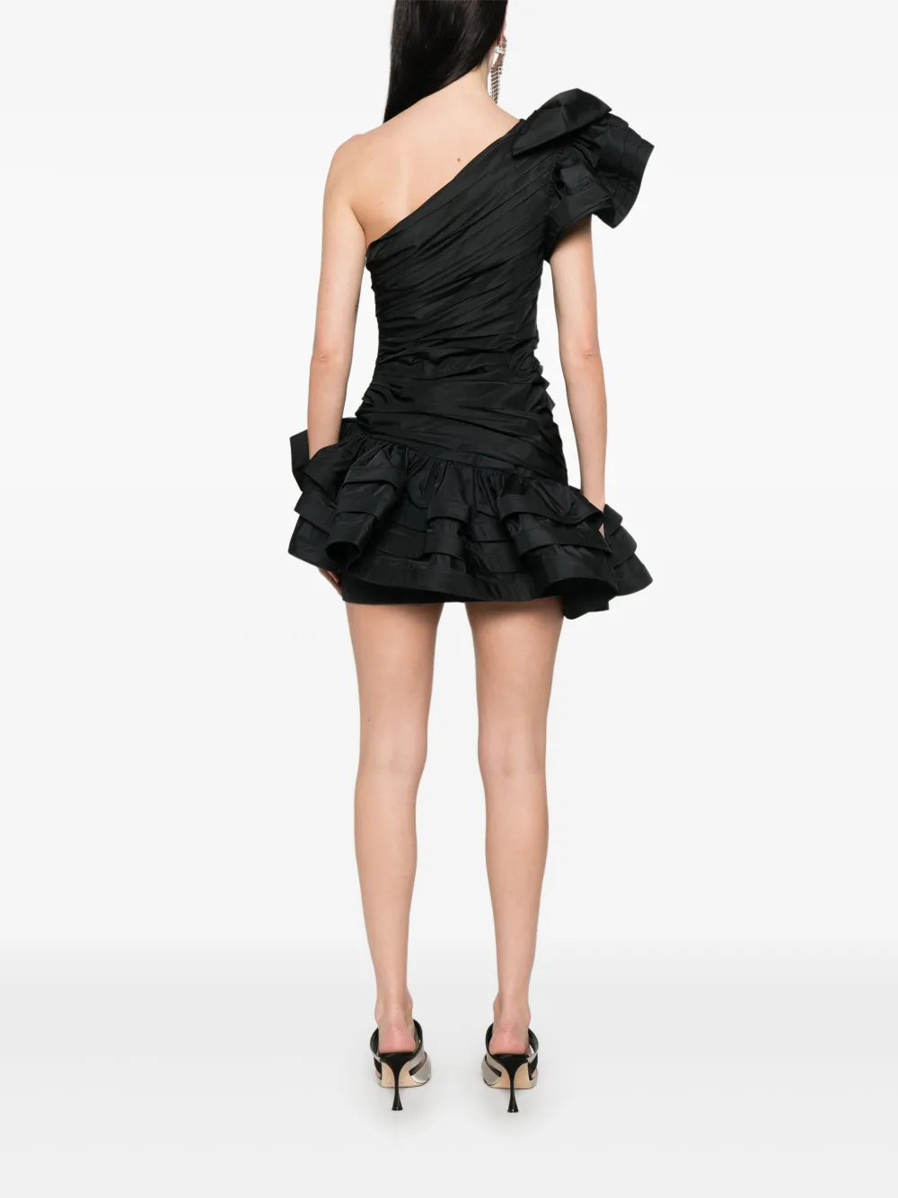 Alessandra Rich Tafetta mini-jurk Zwart