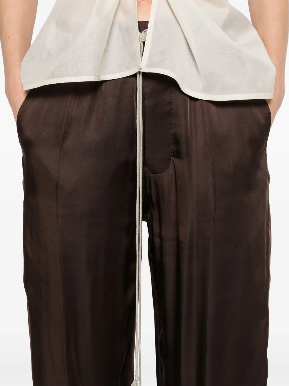 Shop Rick Owens Dietrich Trousers In Brown