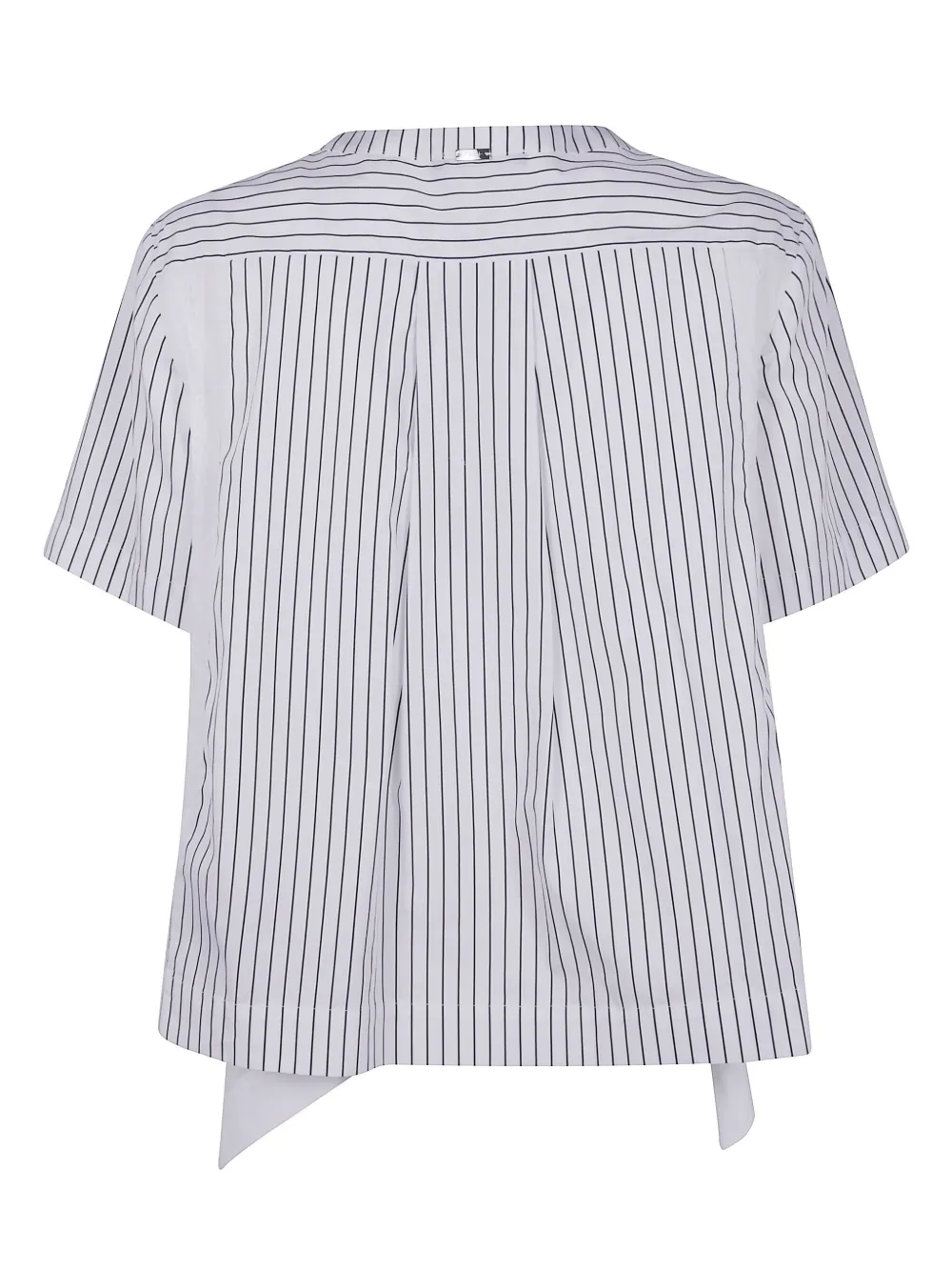 High striped blouse - Wit