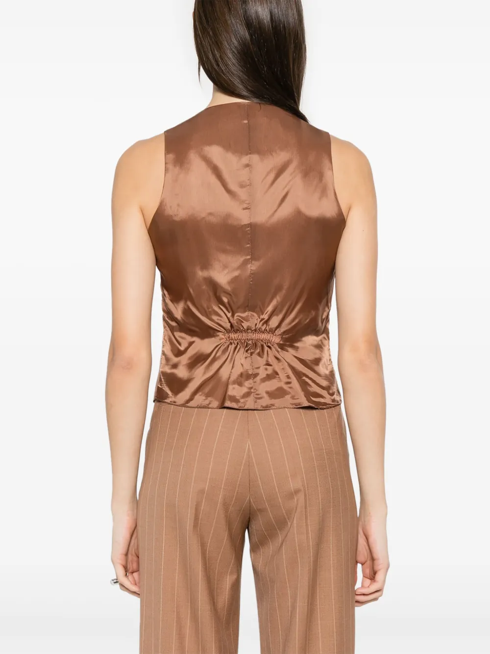 Tagliatore Gestreept gilet Bruin