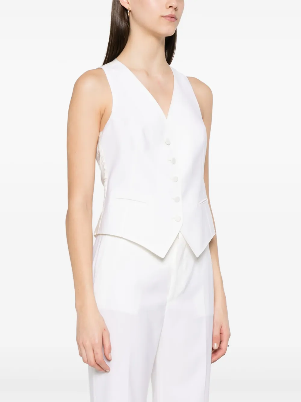Tagliatore Wollen gilet Wit