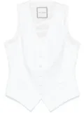 Tagliatore wool waistcoat - White