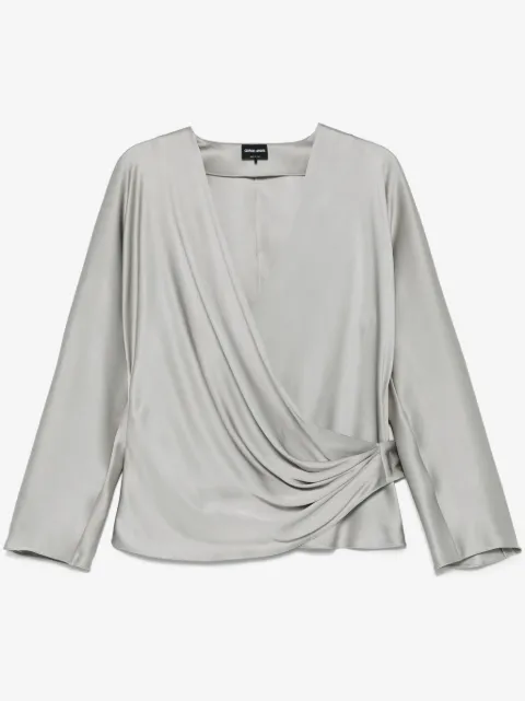 Giorgio Armani bluse i silke-georgette