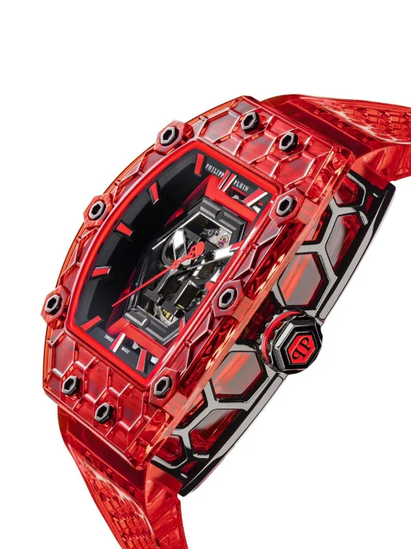 Philipp Plein Crypto King Hexagon Red Phantom Watch | Red