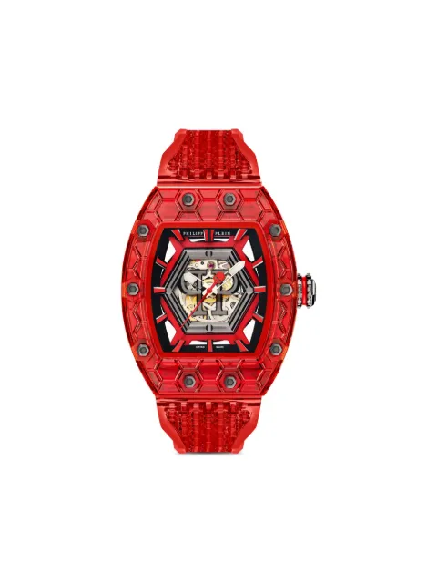 Philipp Plein Crypto King Hexagon Red Phantom 55mm