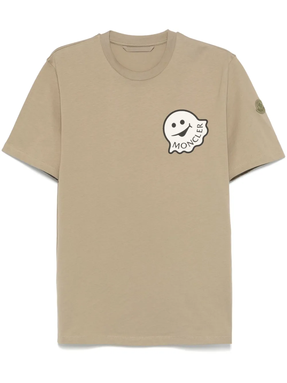 Moncler T-shirt met logoprint Groen