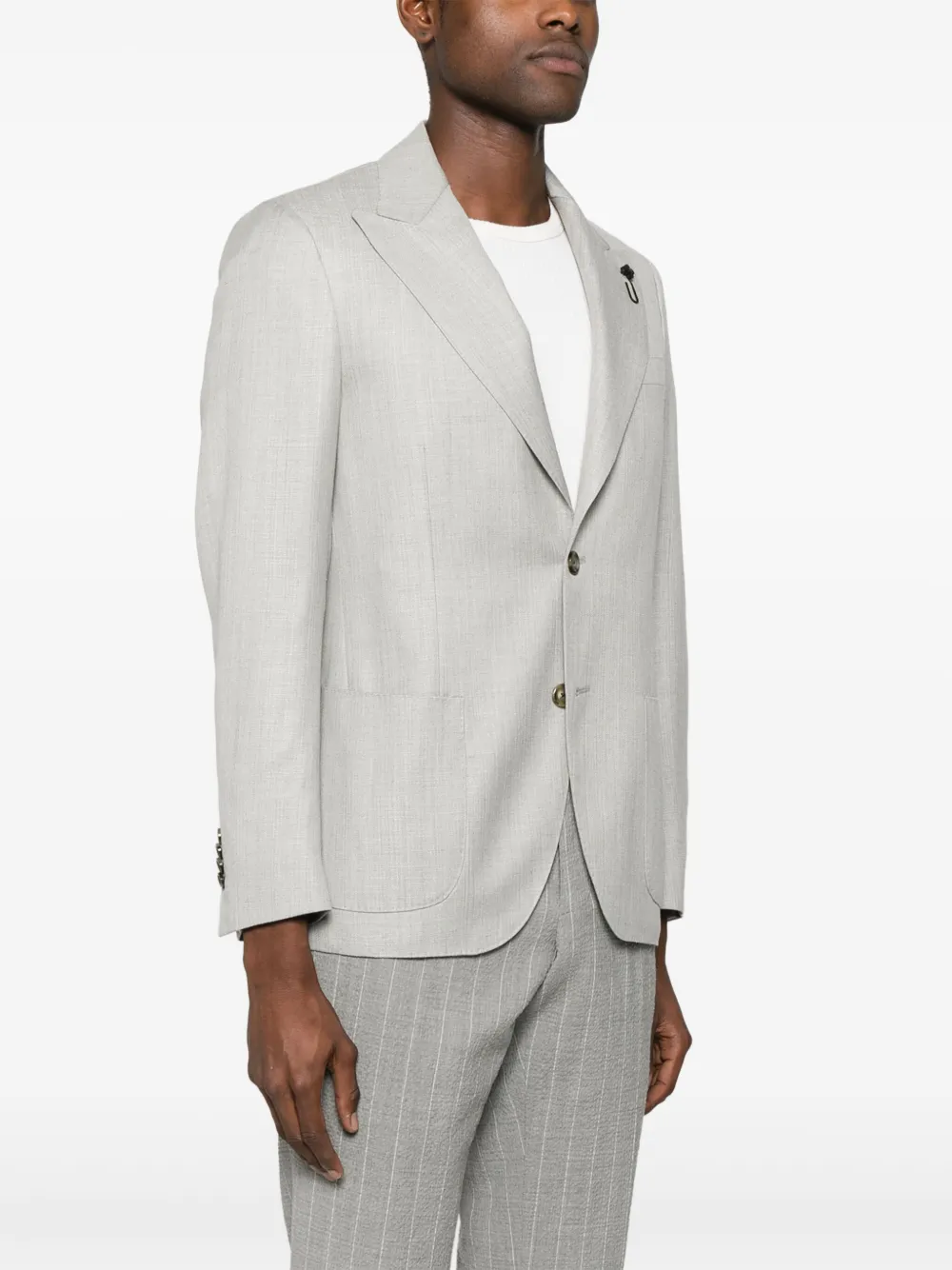 Lardini Blazer met broche Grijs