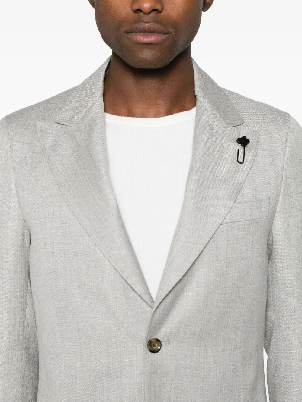 Lardini Blazer met broche Grijs