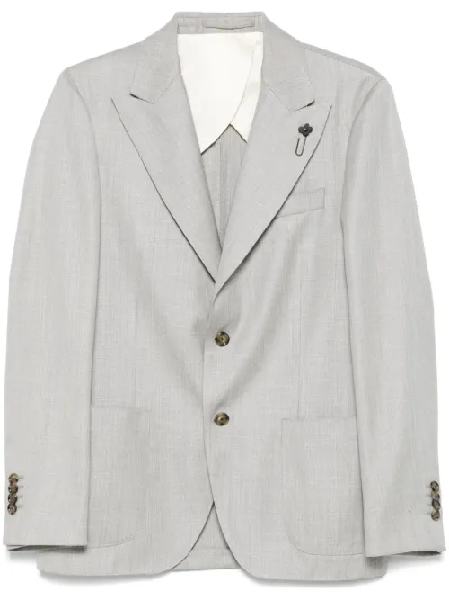 Blazer à détail de broche - Lardini - Modalova