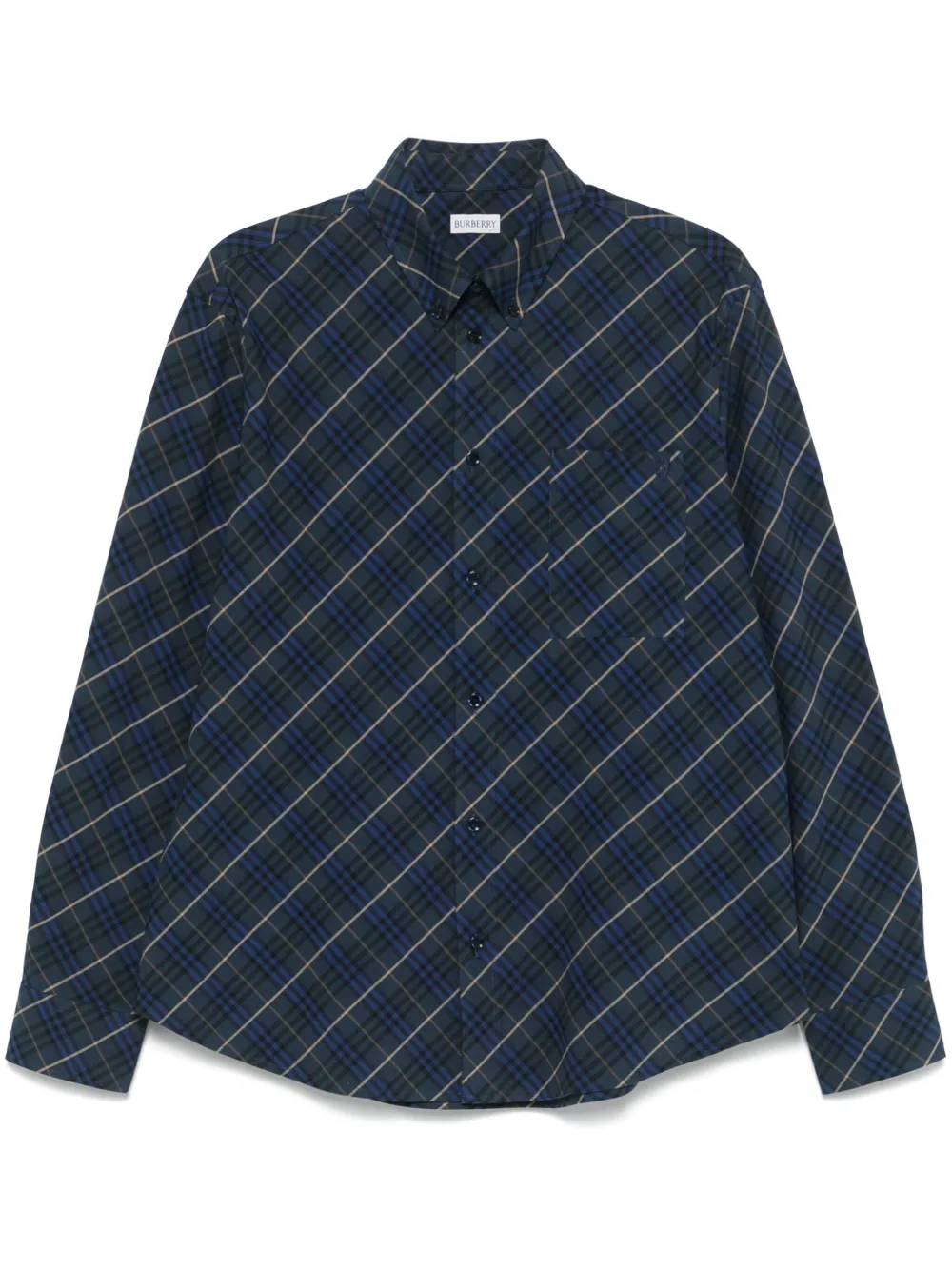 Burberry Geruit shirtjack Blauw
