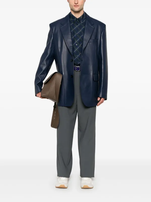 Burberry チェック シャツジャケット | ブルー | FARFETCH JP