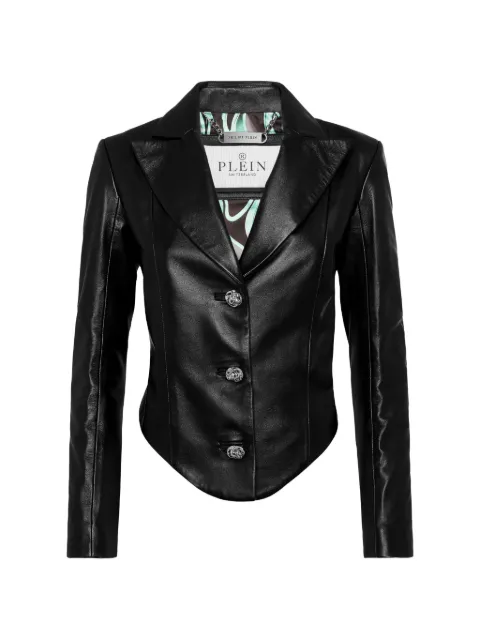 Philipp Plein blazer LS Flame de piel