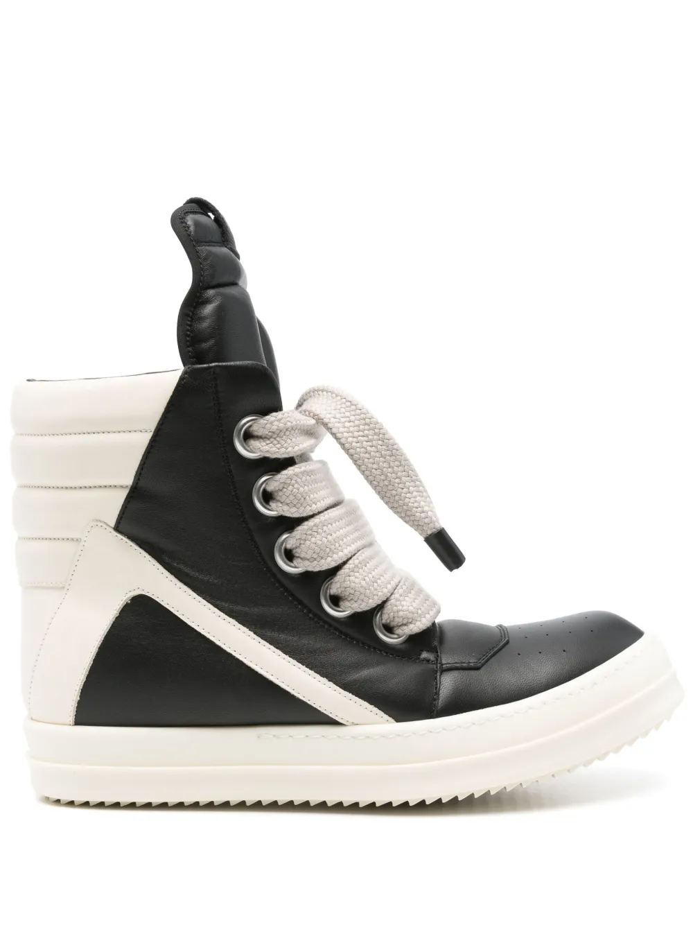 Rick Owens 皮质运动鞋 | 黑色 | Image 1