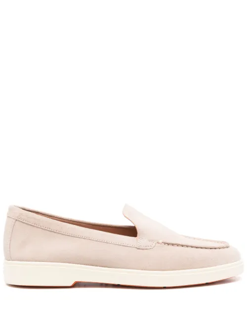 Mocassins en daim - Santoni - Modalova