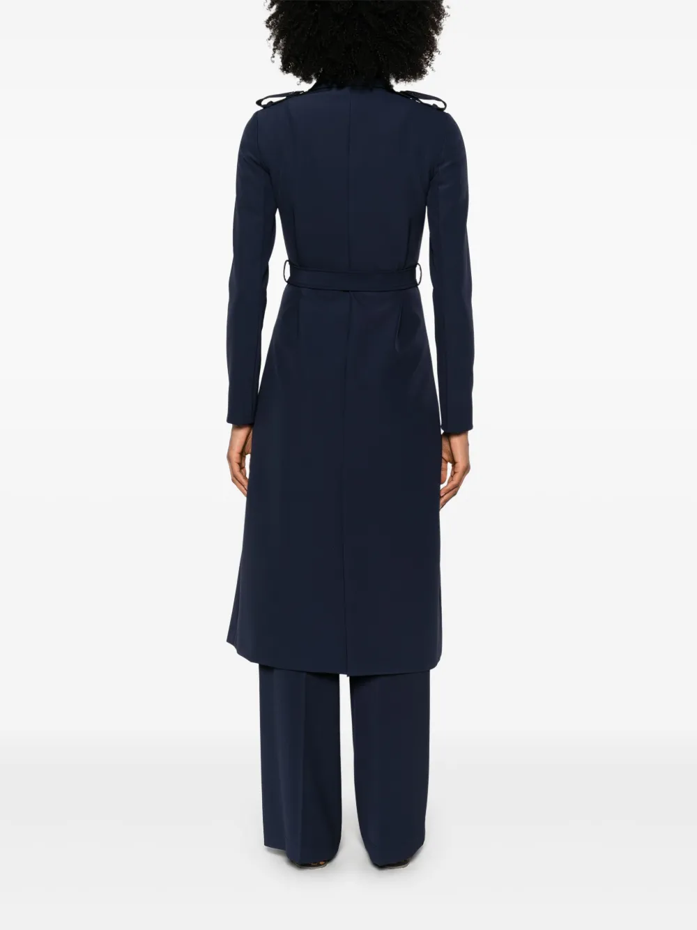 PATRIZIA PEPE BUCKLE-DETAIL TRENCH COAT 