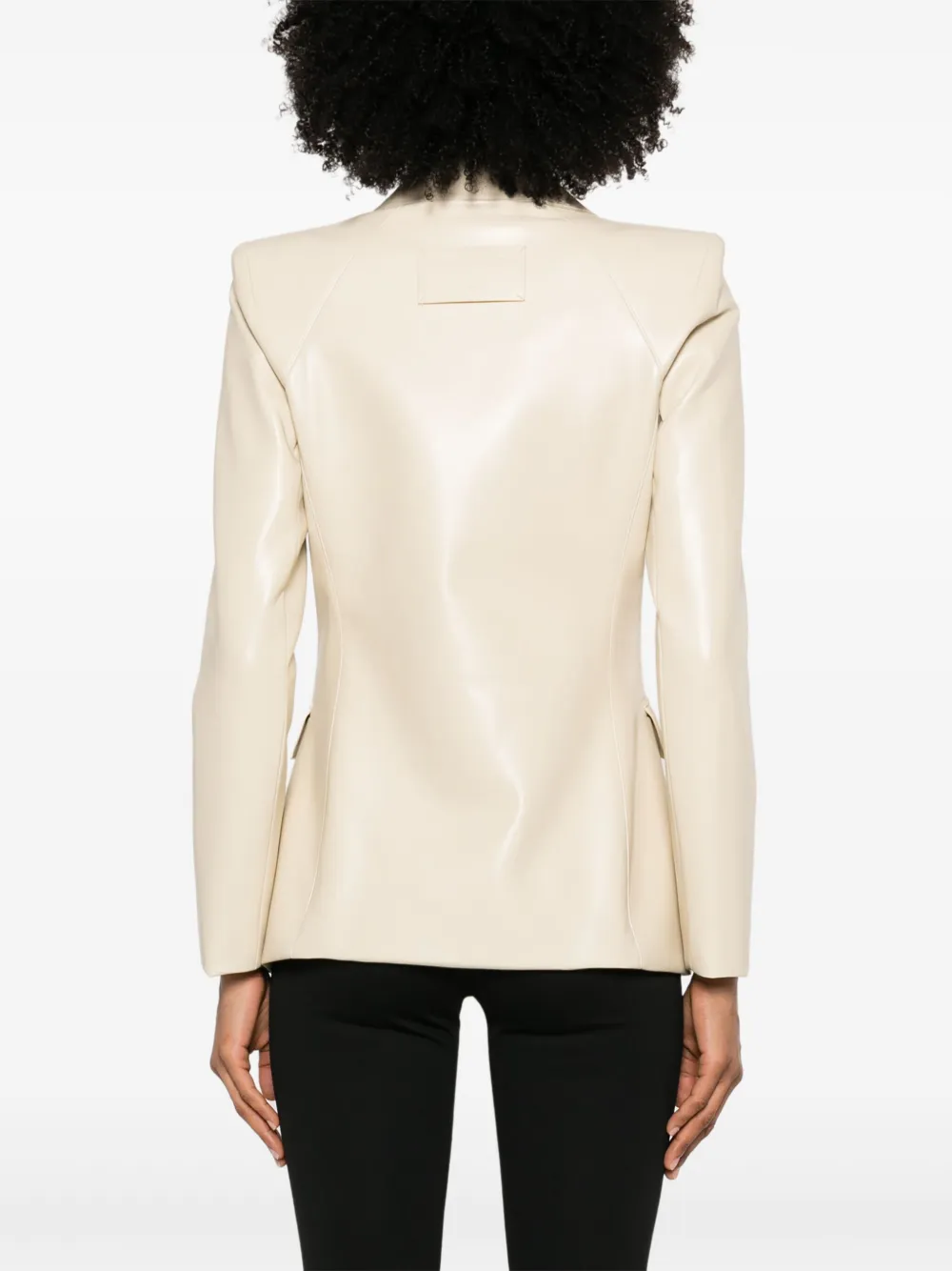 PATRIZIA PEPE FAUX-LEATHER BLAZER