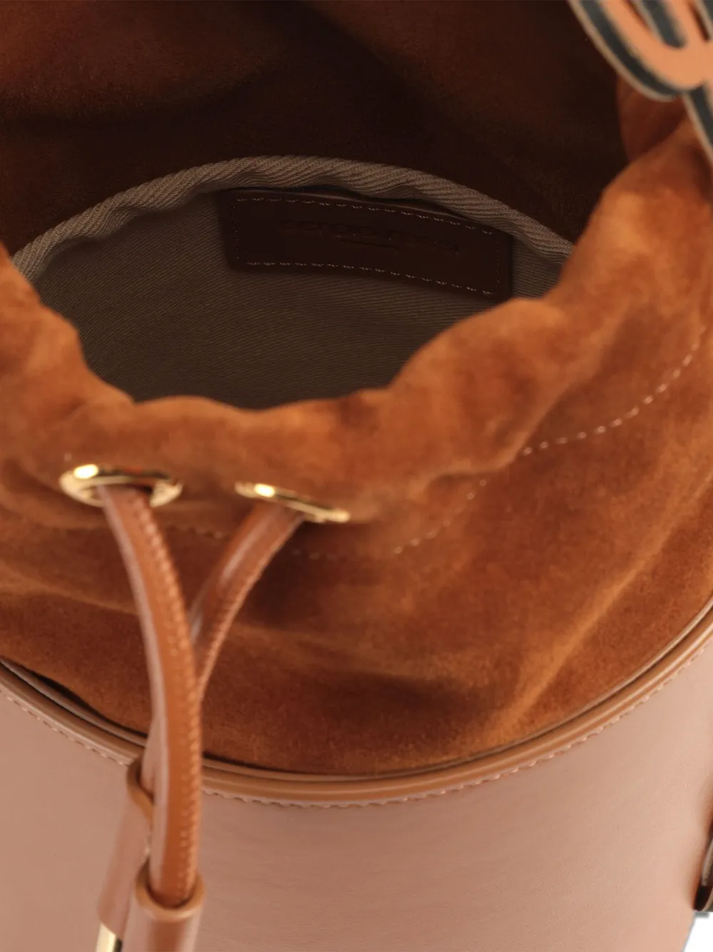 Sergio Rossi Sr Mermaid gevlochten leren bucket-tas Bruin