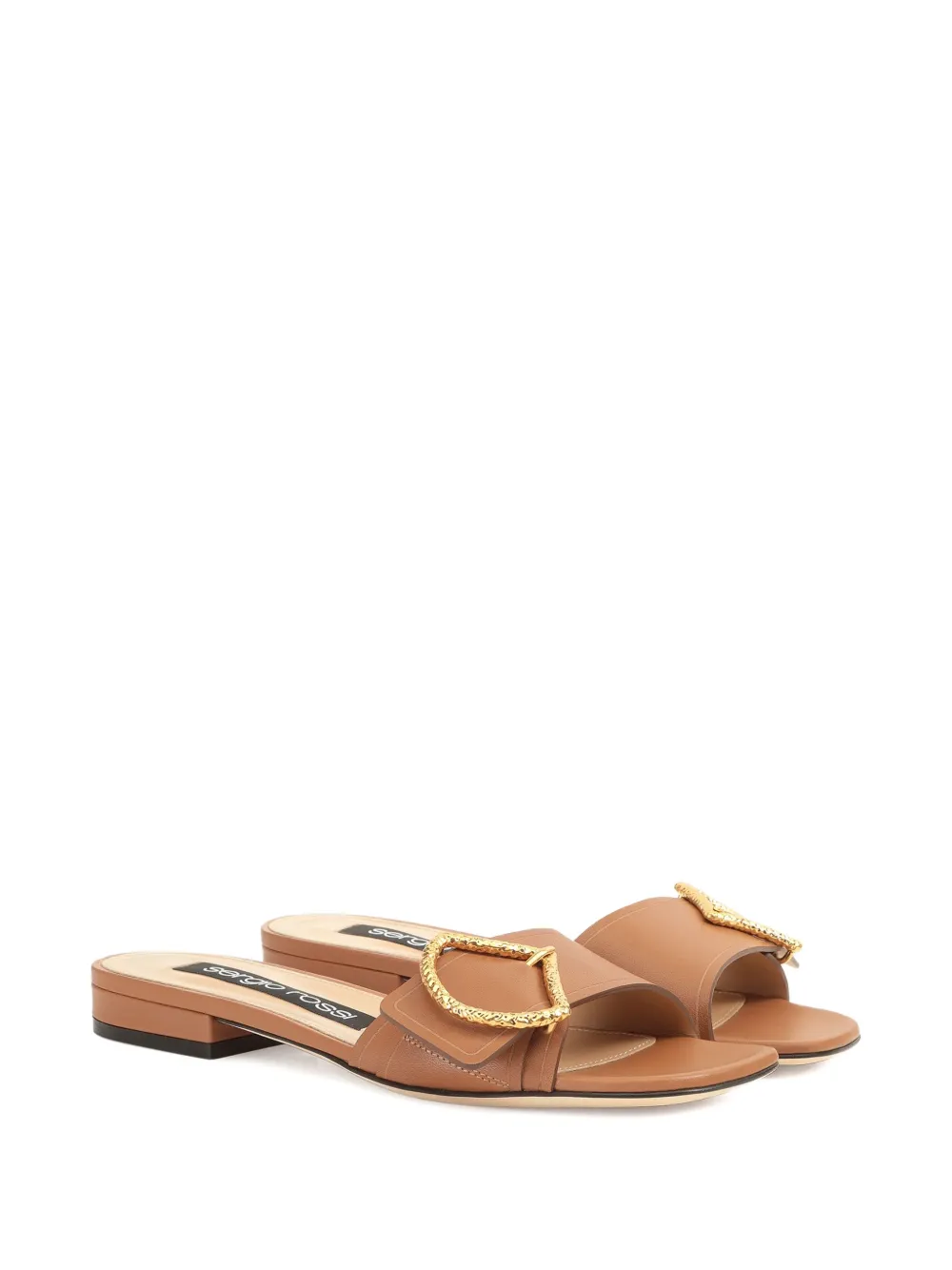 Sergio Rossi leather sandals Brown