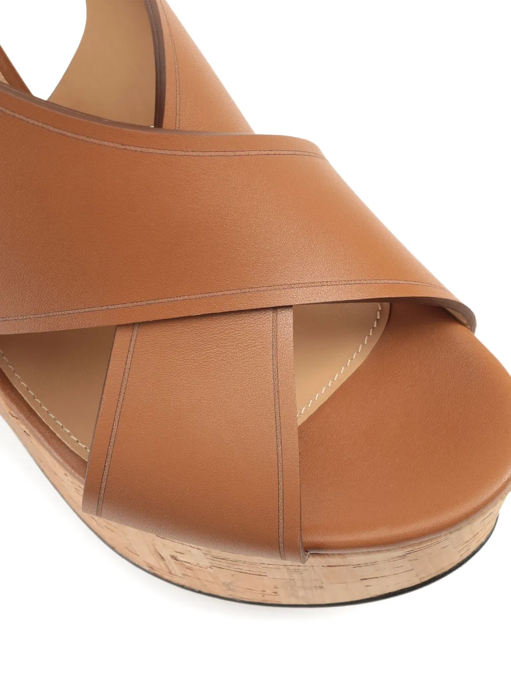 Sergio Rossi 75mm leather sandals Brown