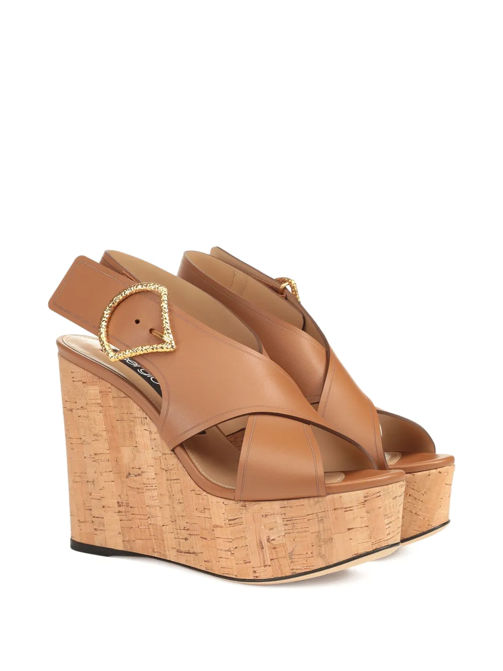 Sergio Rossi 75mm leather sandals Brown