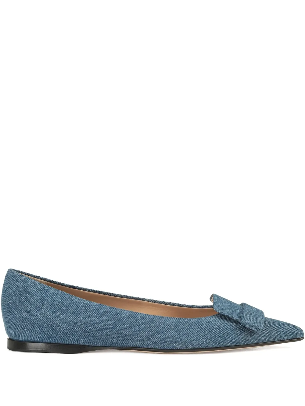 Sergio Rossi Denim Ballet Flats