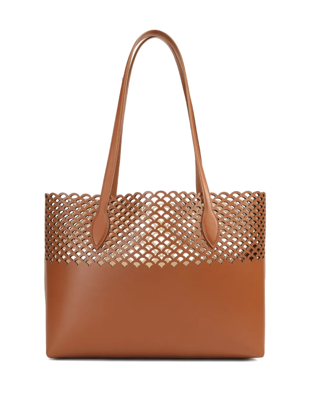 Sergio Rossi Mermaid shopper met gewelfd detail Oranje