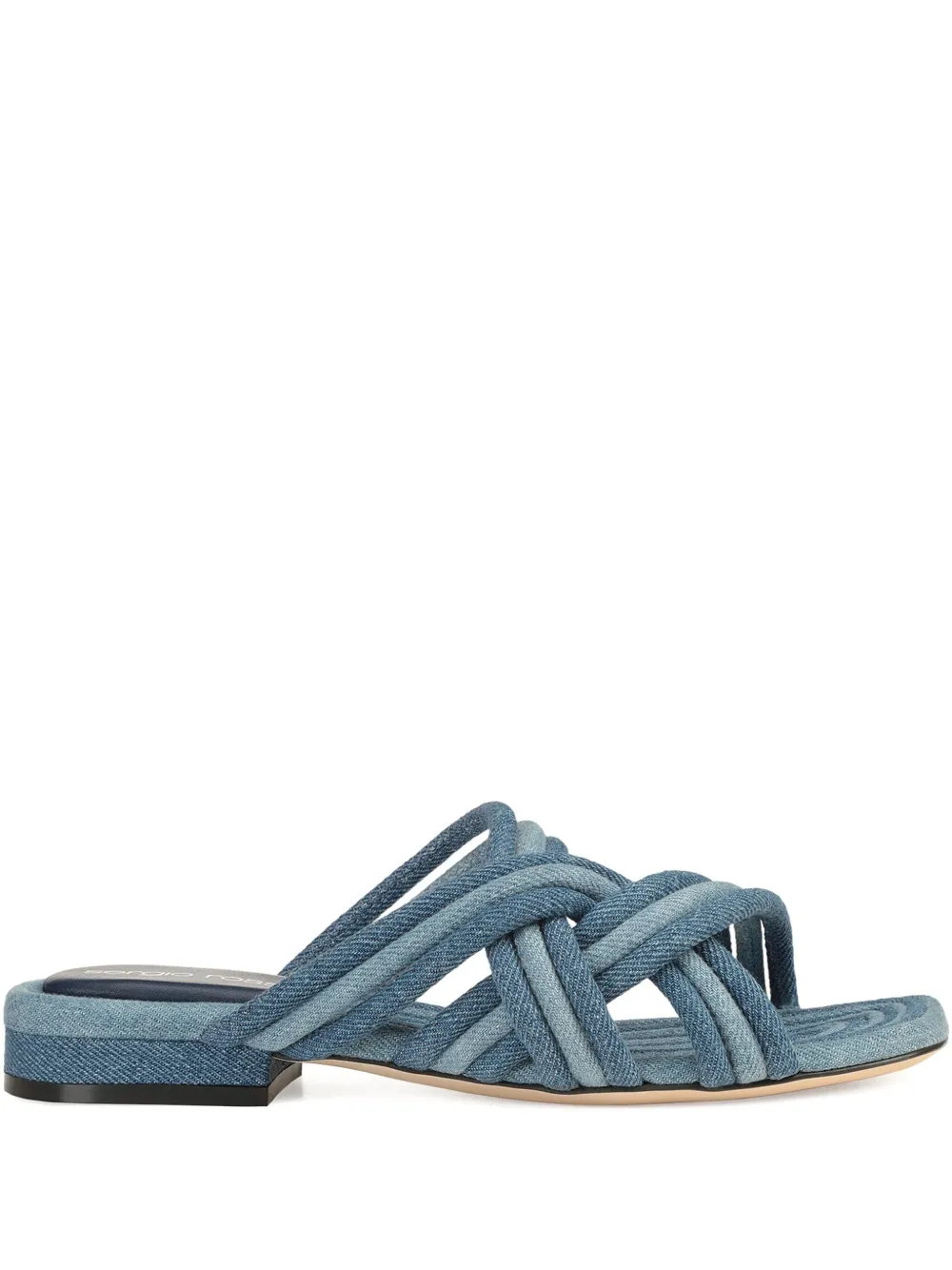 Sergio Rossi braided denim sandals Blue