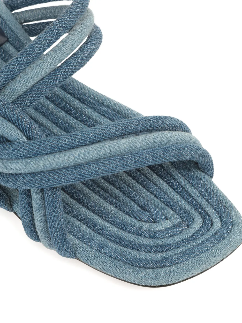 Sergio Rossi braided denim sandals Blue
