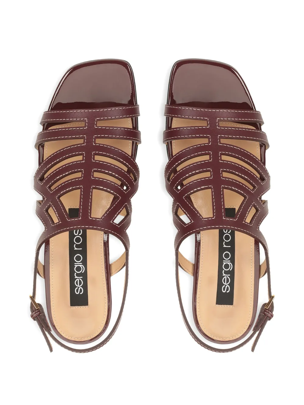 Sergio Rossi Agate cut-out slingback sandals Brown